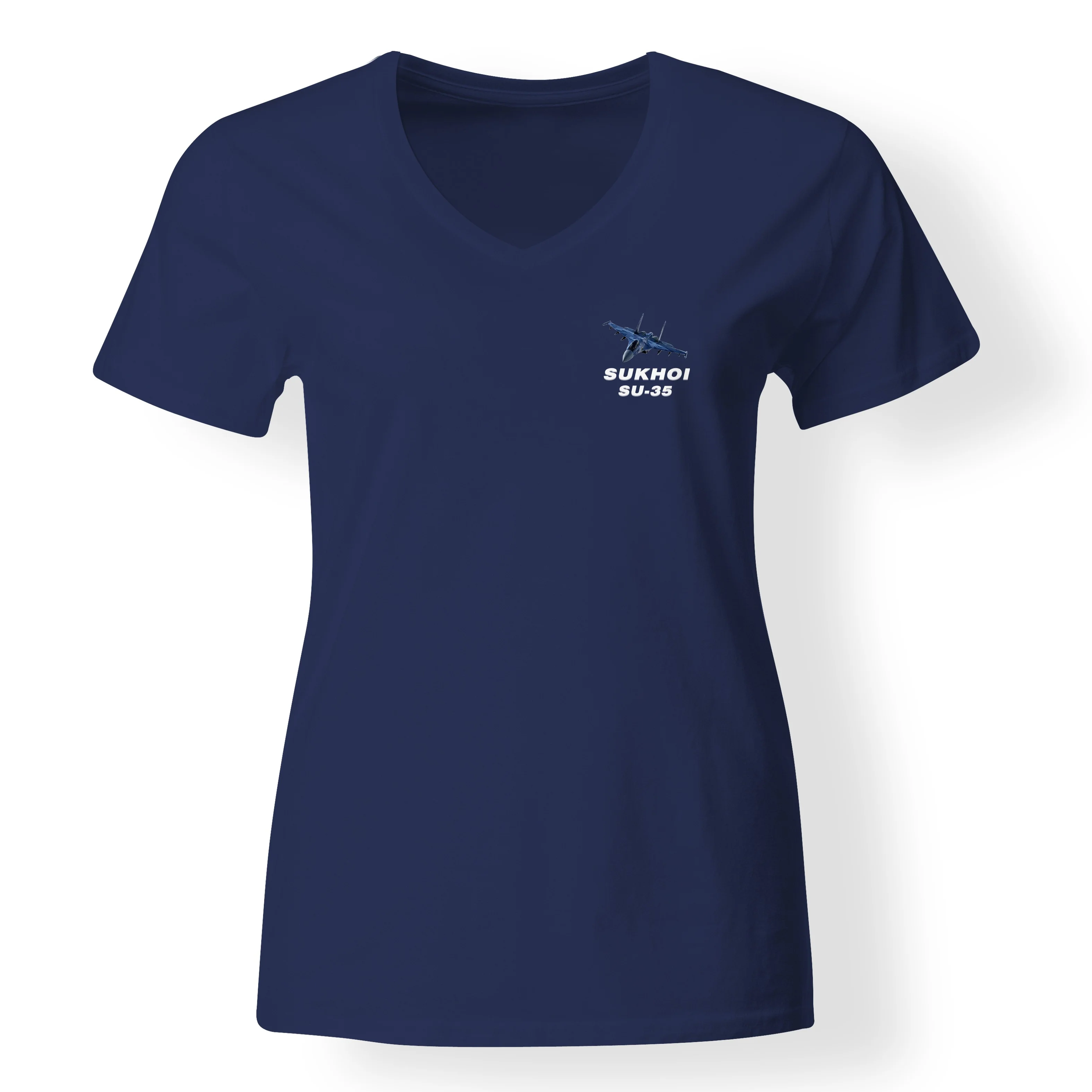 The Sukhoi SU-35 Designed V-Neck T-Shirts - Image 11