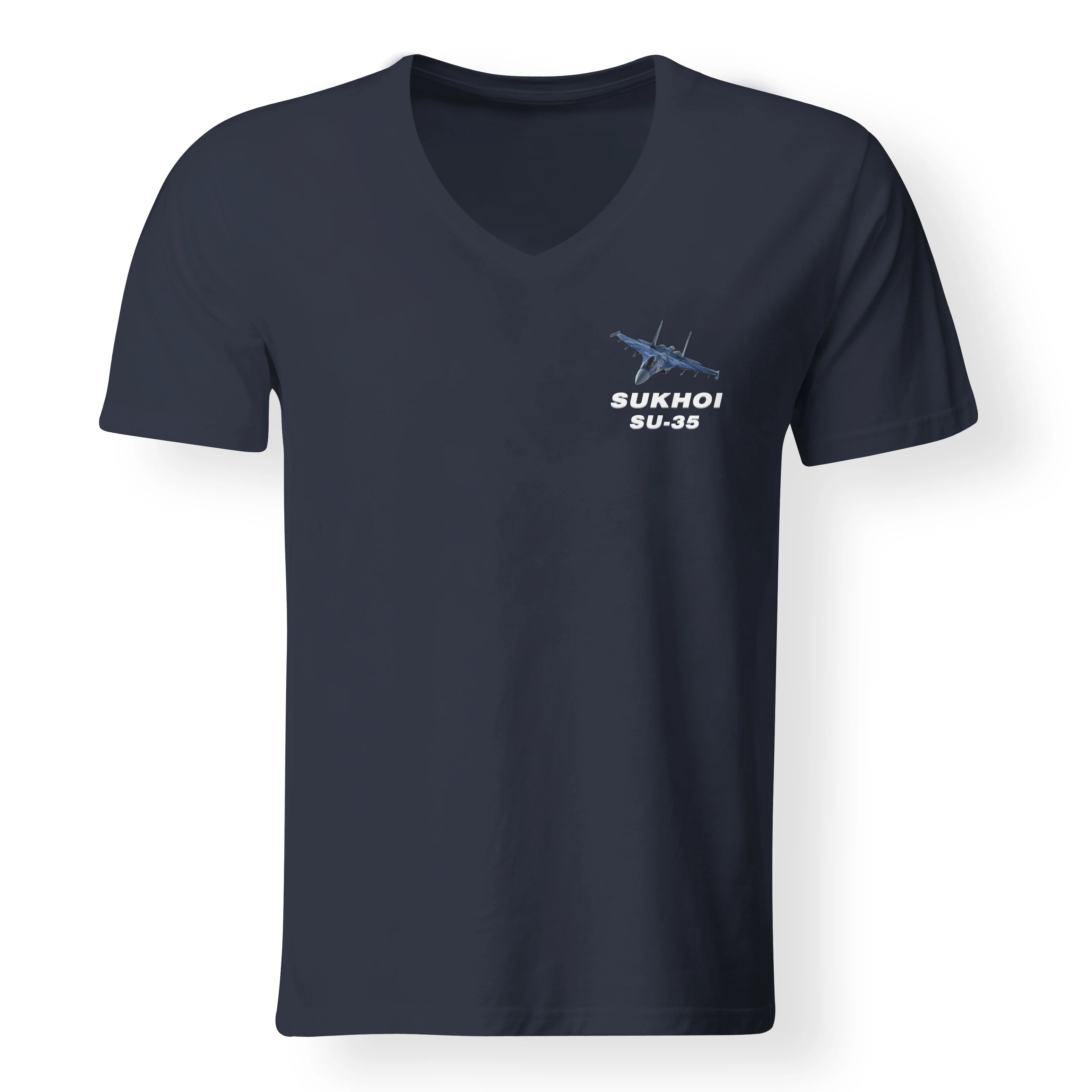 The Sukhoi SU-35 Designed V-Neck T-Shirts - Image 12