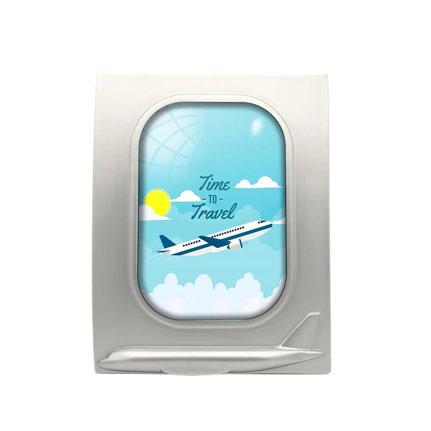 Time to Travel Designed Airplane Window Photo Frame - Image 2