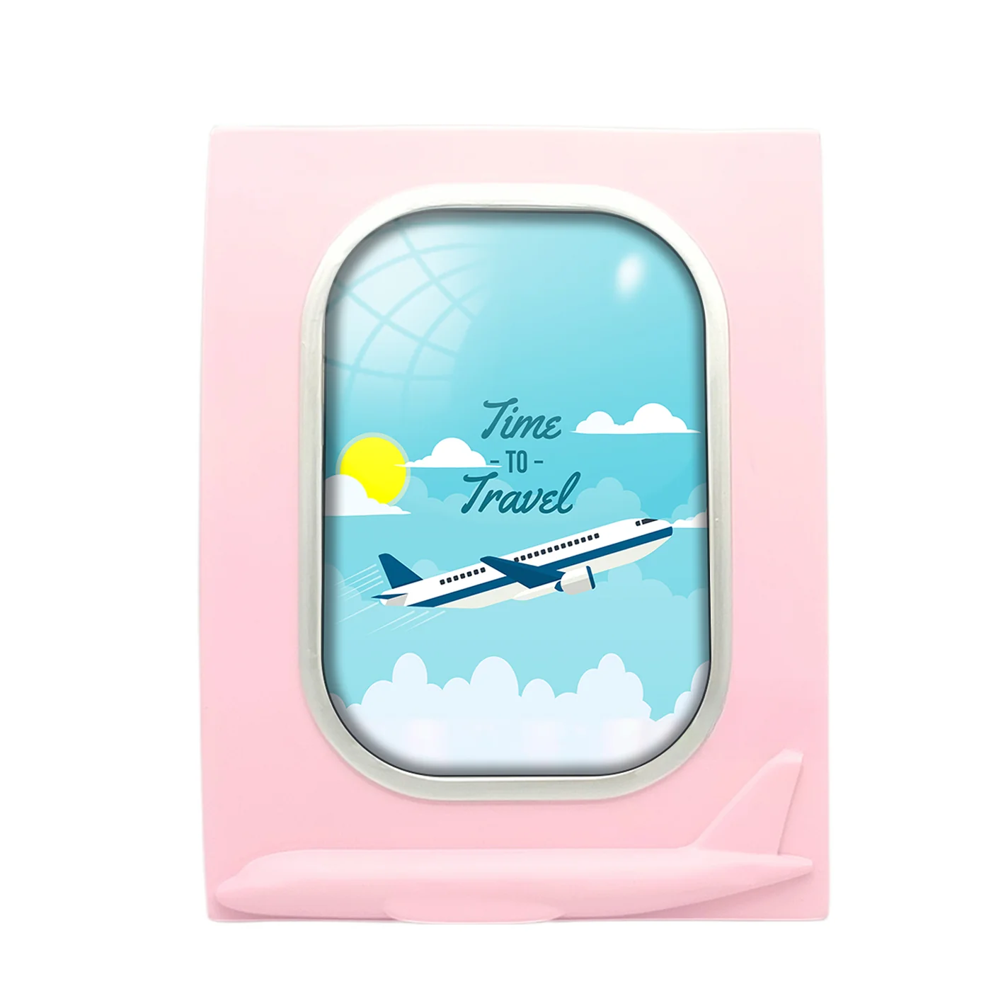 Time to Travel Designed Airplane Window Photo Frame - Image 3