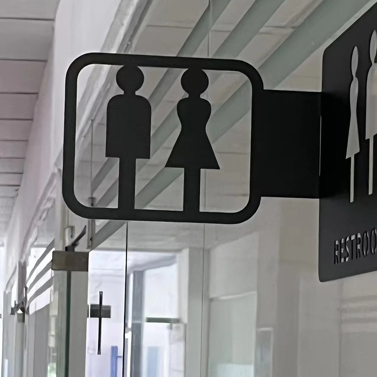 Toilet Signs Wall Sculpture 35x15CM