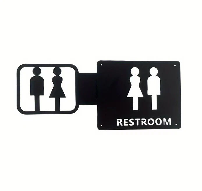 Toilet Signs Wall Sculpture 35x15CM - Image 3