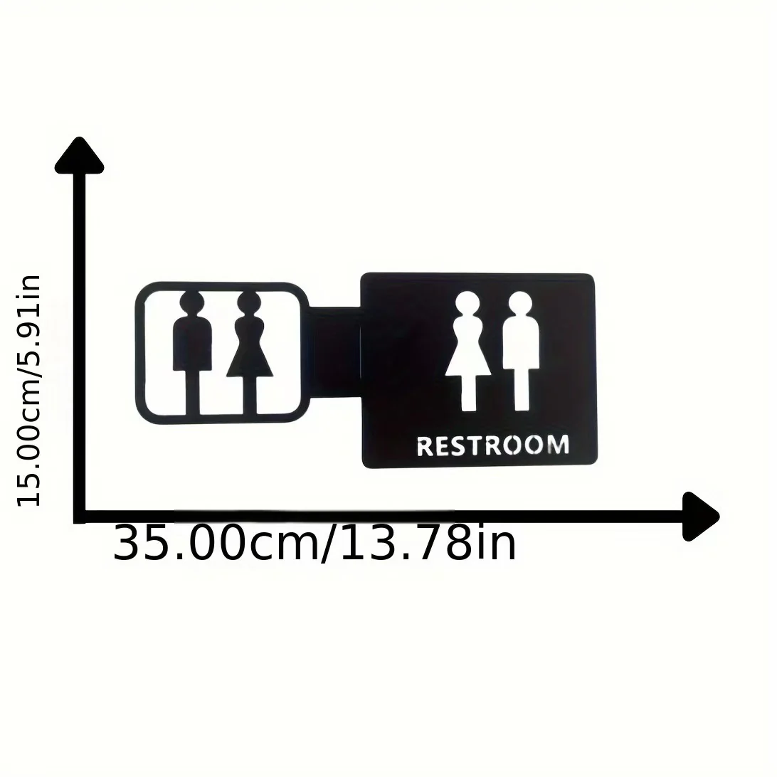 Toilet Signs Wall Sculpture 35x15CM - Image 5