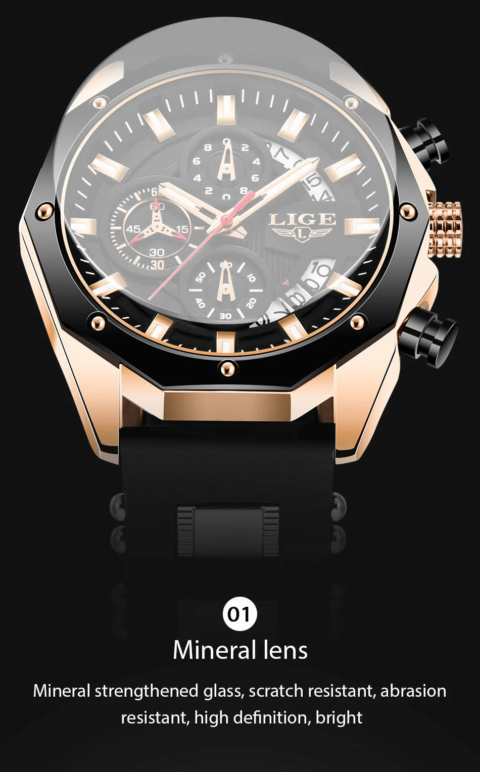 Top Brand Luxury Silicone Sport Watch Quartz Men Watche - Image 10