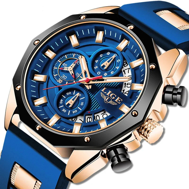 Top Brand Luxury Silicone Sport Watch Quartz Men Watche - Image 12