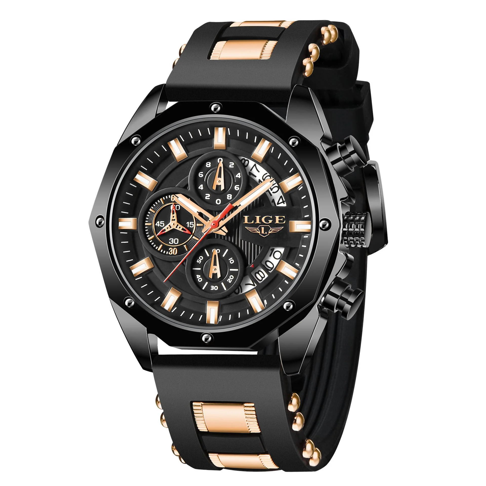 Top Brand Luxury Silicone Sport Watch Quartz Men Watche - Image 14