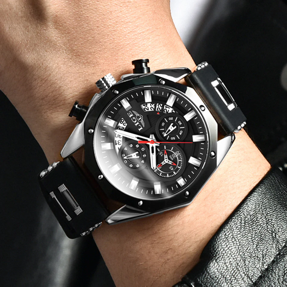 Top Brand Luxury Silicone Sport Watch Quartz Men Watche - Image 20