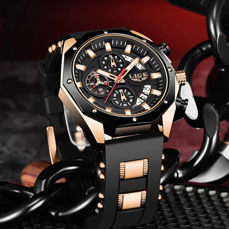 Top Brand Luxury Silicone Sport Watch Quartz Men Watche - Image 21
