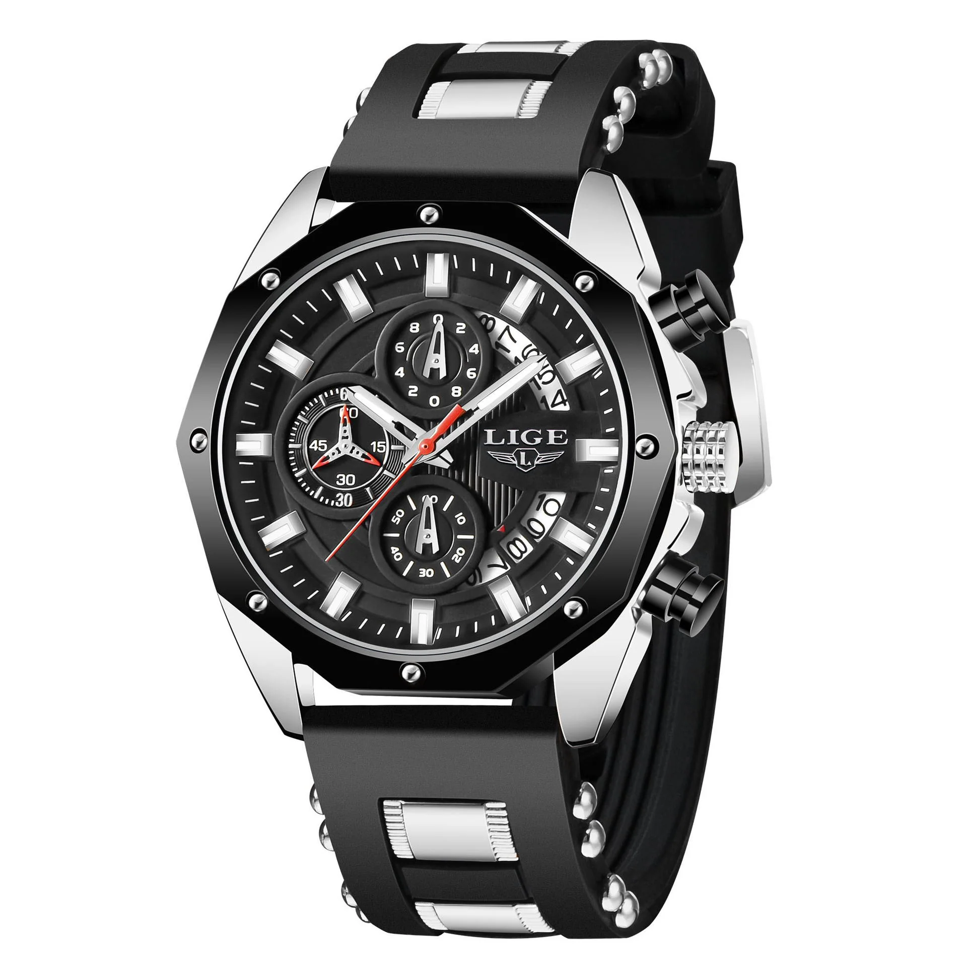 Top Brand Luxury Silicone Sport Watch Quartz Men Watche - Image 23