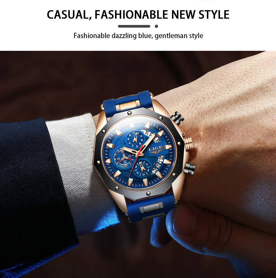 Top Brand Luxury Silicone Sport Watch Quartz Men Watche - Image 6