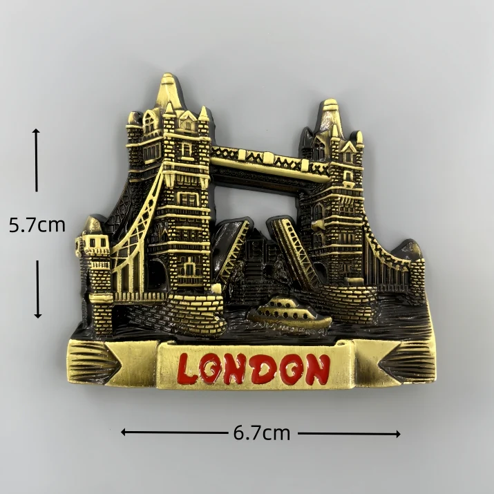 Tower Bridge London England 3D Metal Fridge Magnets