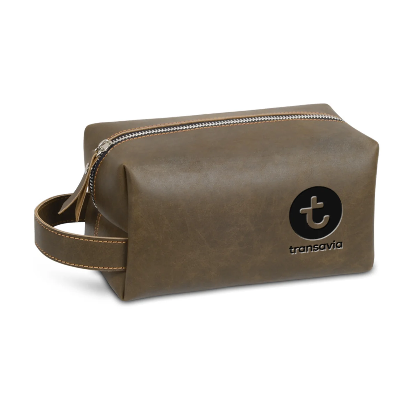 Transavia France Airlines Designed Leather Clutch Toiletry Bag - Image 6