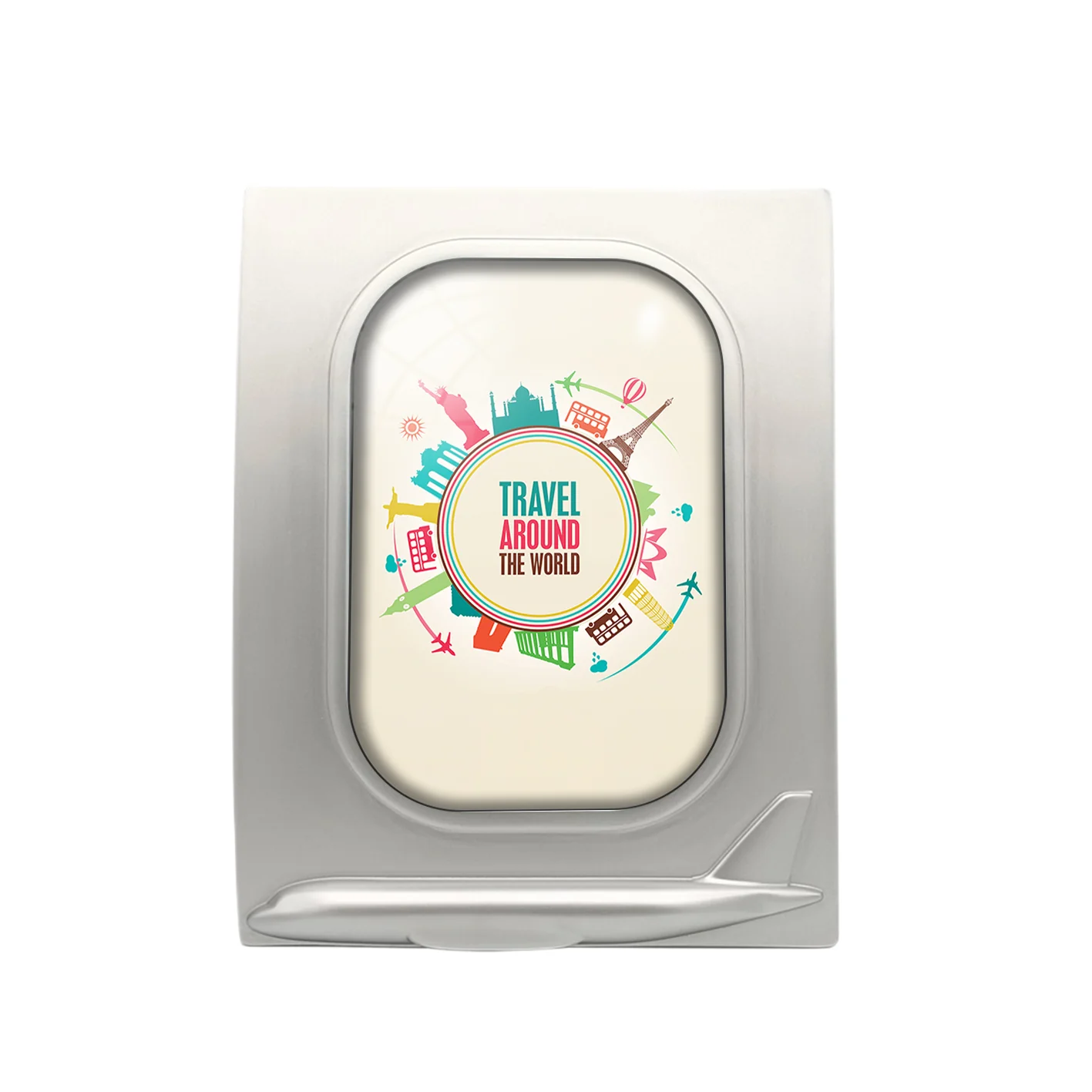 Travel Around The World Designed Airplane Window Photo Frame - Image 2