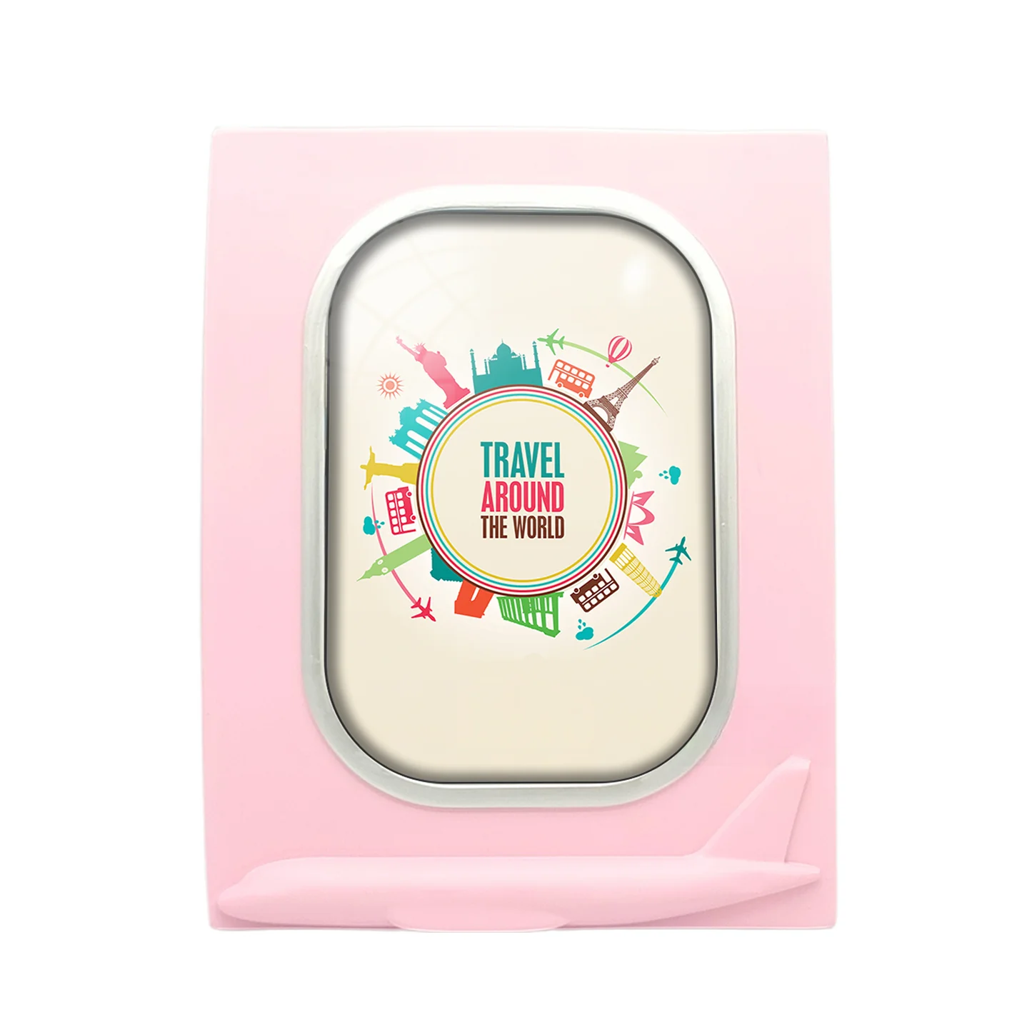 Travel Around The World Designed Airplane Window Photo Frame - Image 3
