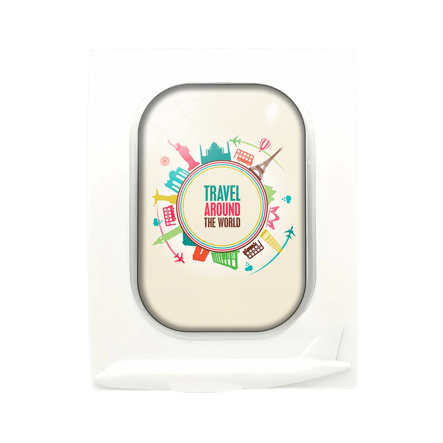 Travel Around The World Designed Airplane Window Photo Frame - Image 4