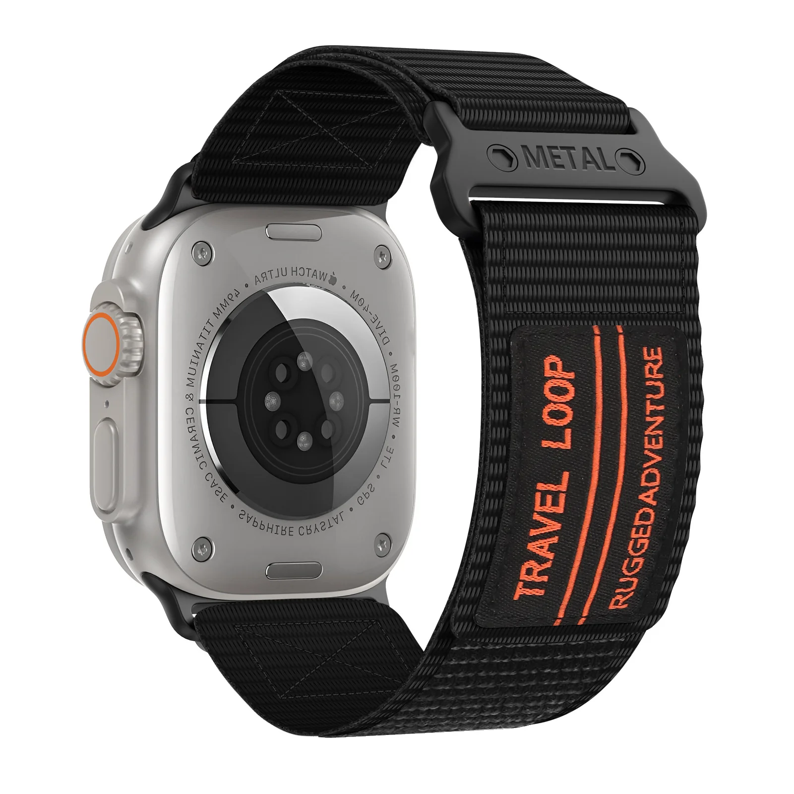 Travel Loop RUGGED ADVENTURE Sport Woven Nylon Strap for Apple Watch Band  Leather Correa Bracelet IWatch Series - Image 4