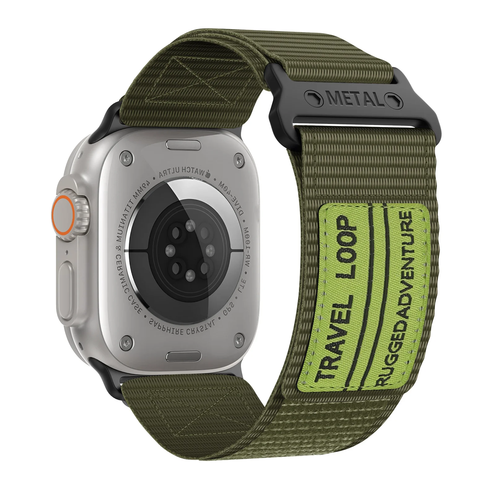 Travel Loop RUGGED ADVENTURE Sport Woven Nylon Strap for Apple Watch Band  Leather Correa Bracelet IWatch Series - Image 5