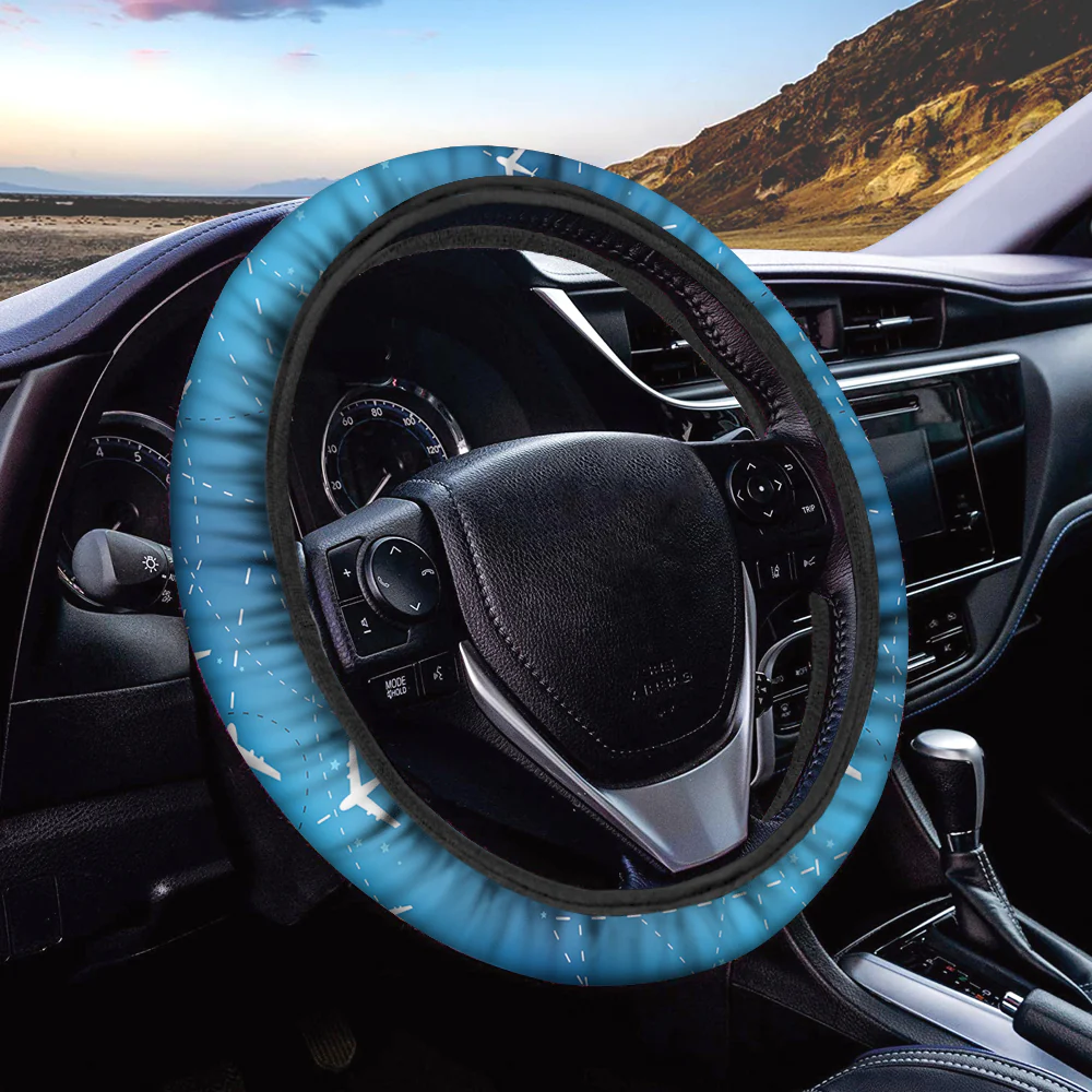 Travelling with Aircraft Designed Car Steering Wheel Cover - Image 2