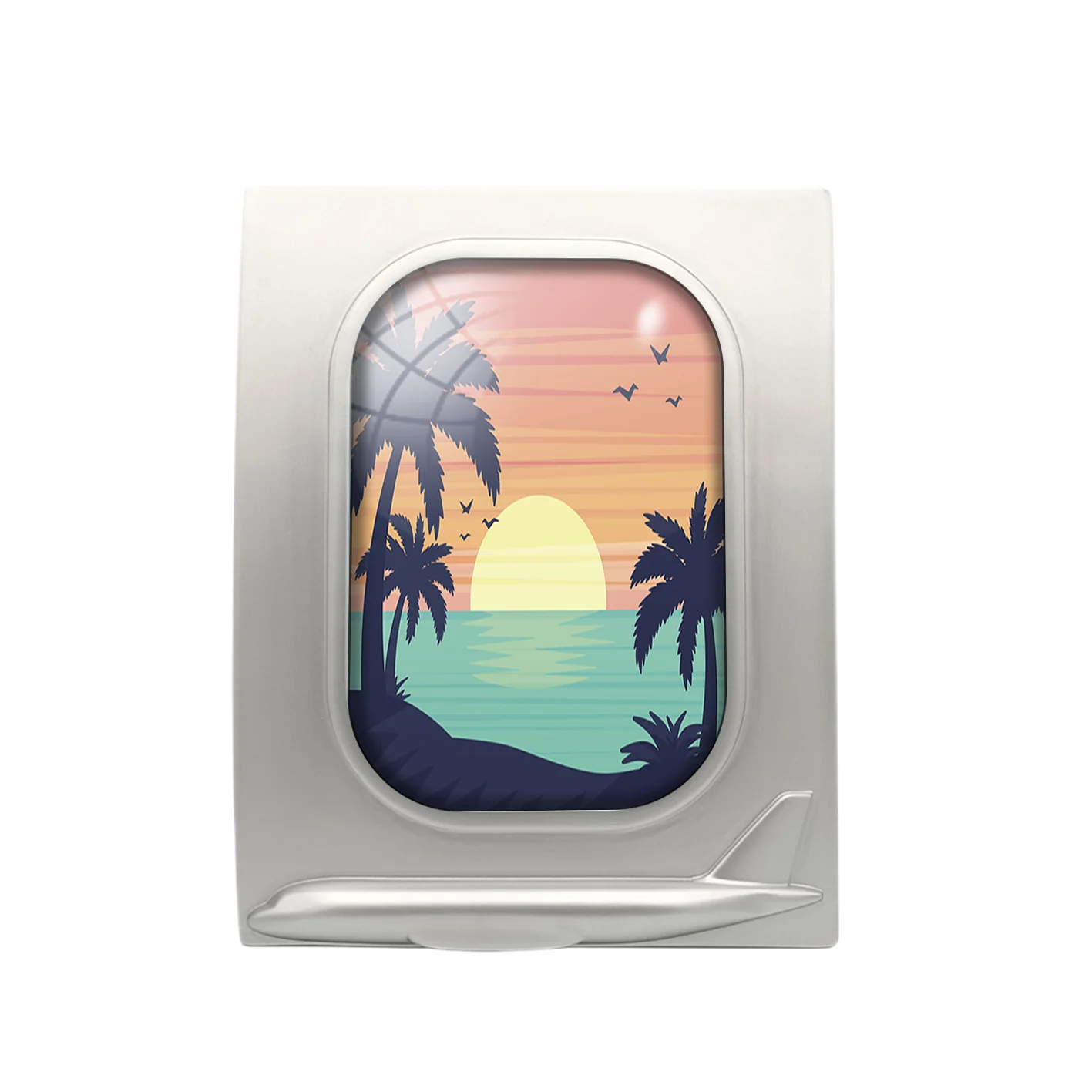 Tropical Summer Theme Designed Airplane Window Photo Frame - Image 2