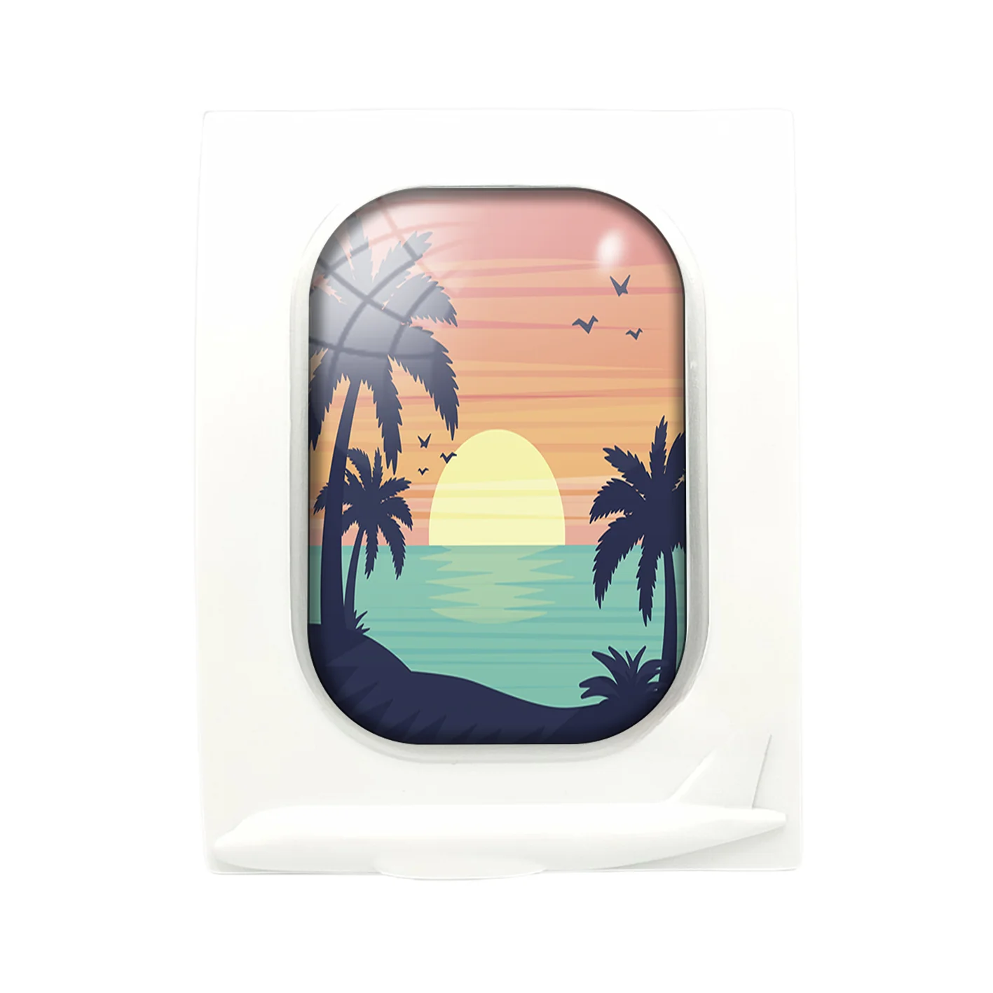 Tropical Summer Theme Designed Airplane Window Photo Frame - Image 4