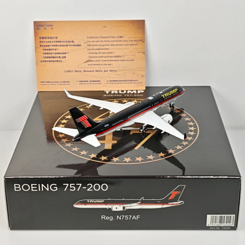Trump Boeing B757-200 N757AF Airplane Model (1:400 Scale) - Image 10