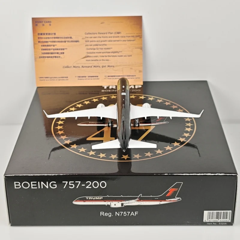 Trump Boeing B757-200 N757AF Airplane Model (1:400 Scale) - Image 11