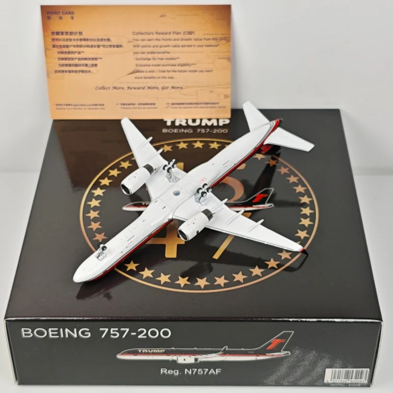 Trump Boeing B757-200 N757AF Airplane Model (1:400 Scale) - Image 12