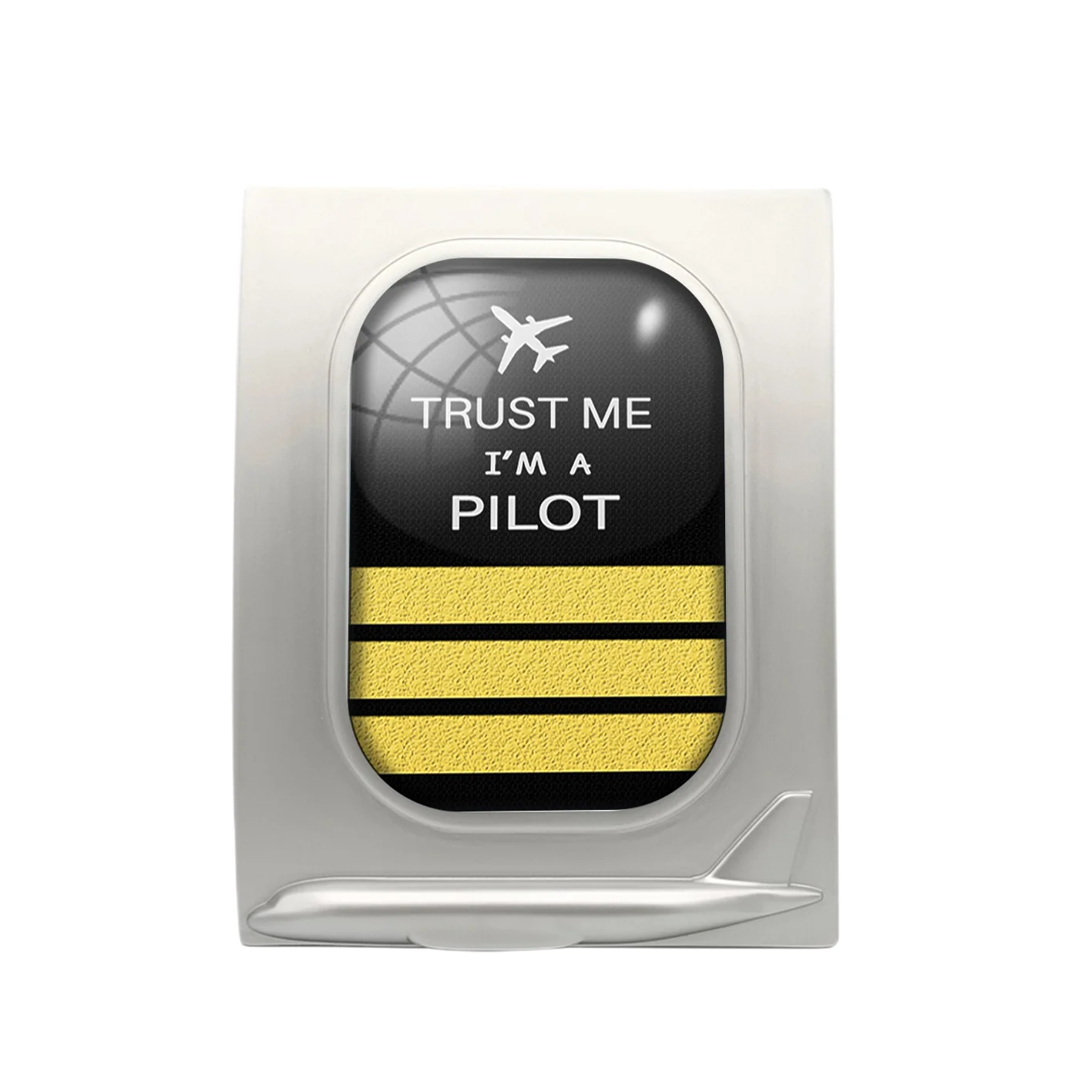 Trust Me I'm a Pilot (Epaulette)-3 Lines Designed Airplane Window Photo Frame - Image 2