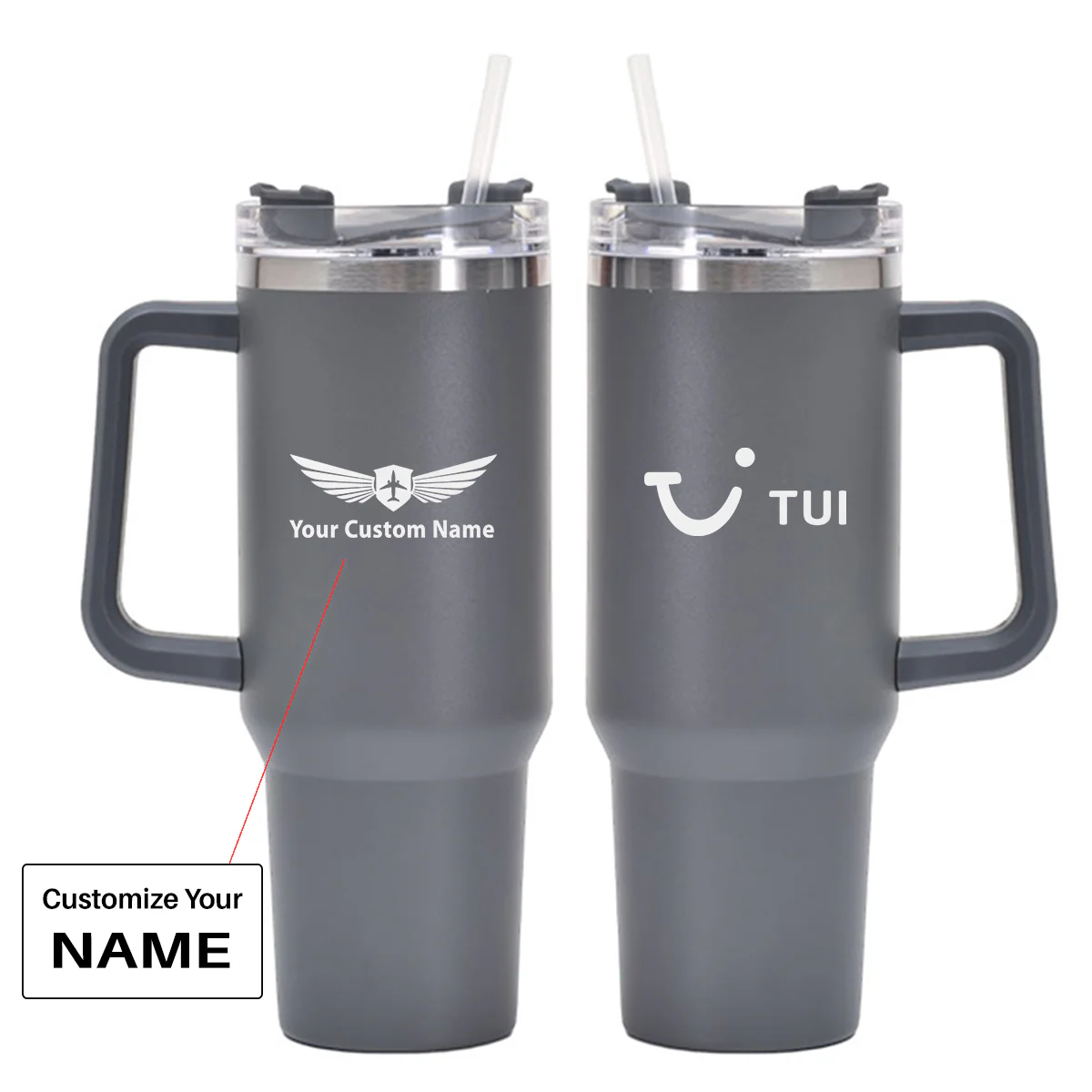 TUI Airlines Designed 40oz Stainless Steel Car Mug With Holder - Image 19