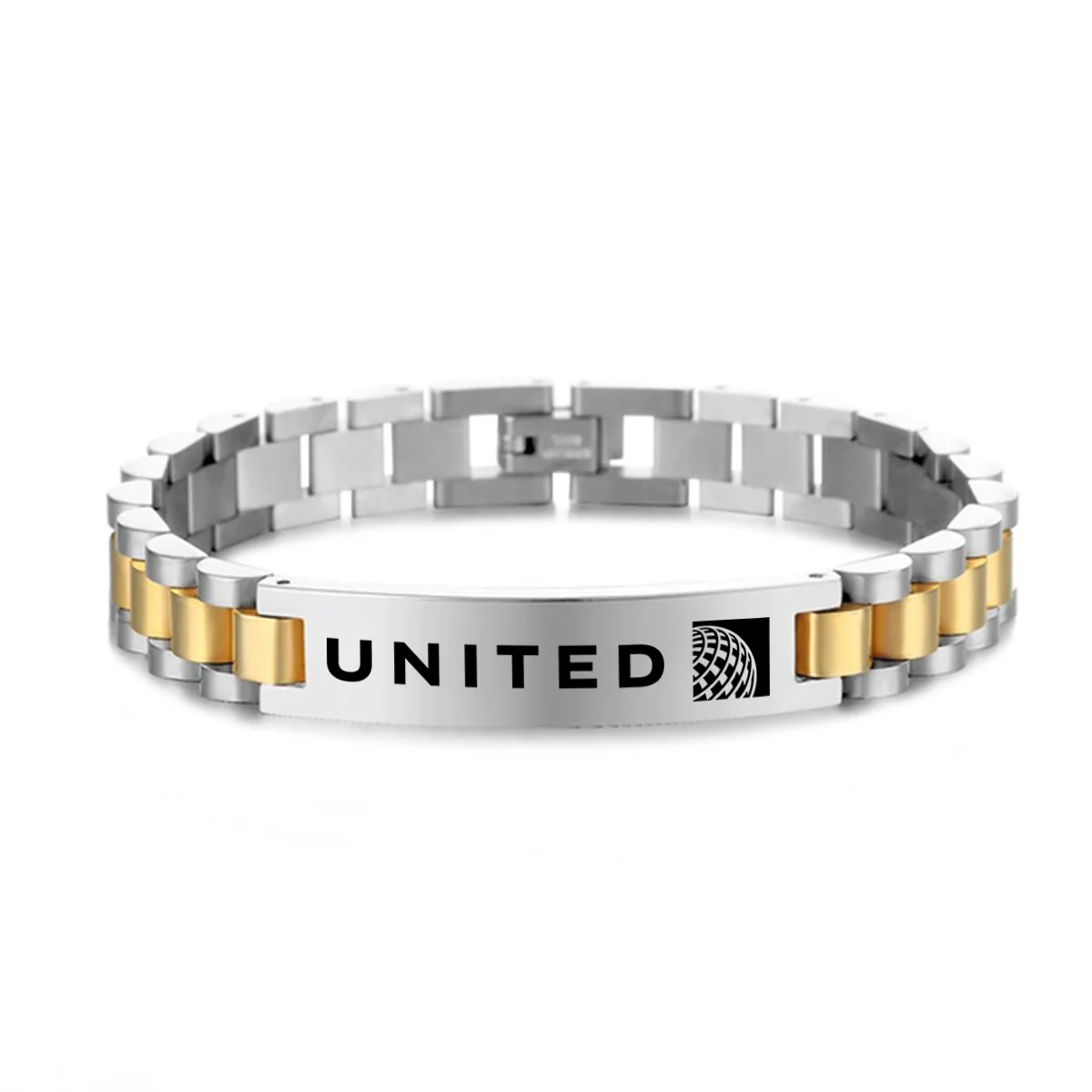 United Airlines Designed Stainless Steel Chain Bracelets - Image 3