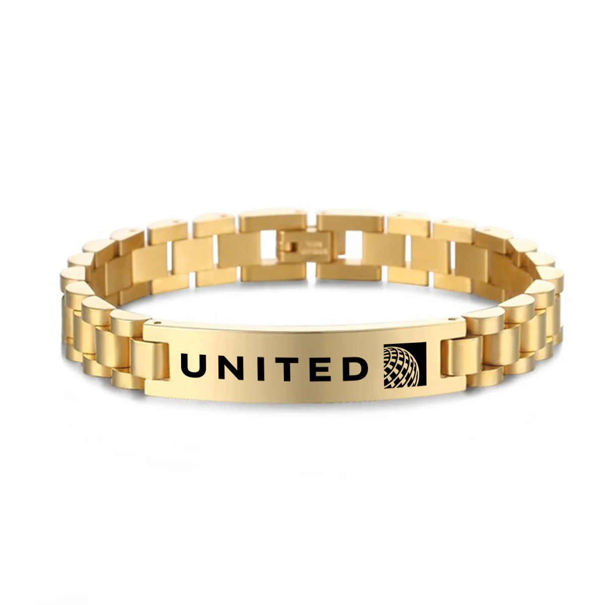 United Airlines Designed Stainless Steel Chain Bracelets - Image 4