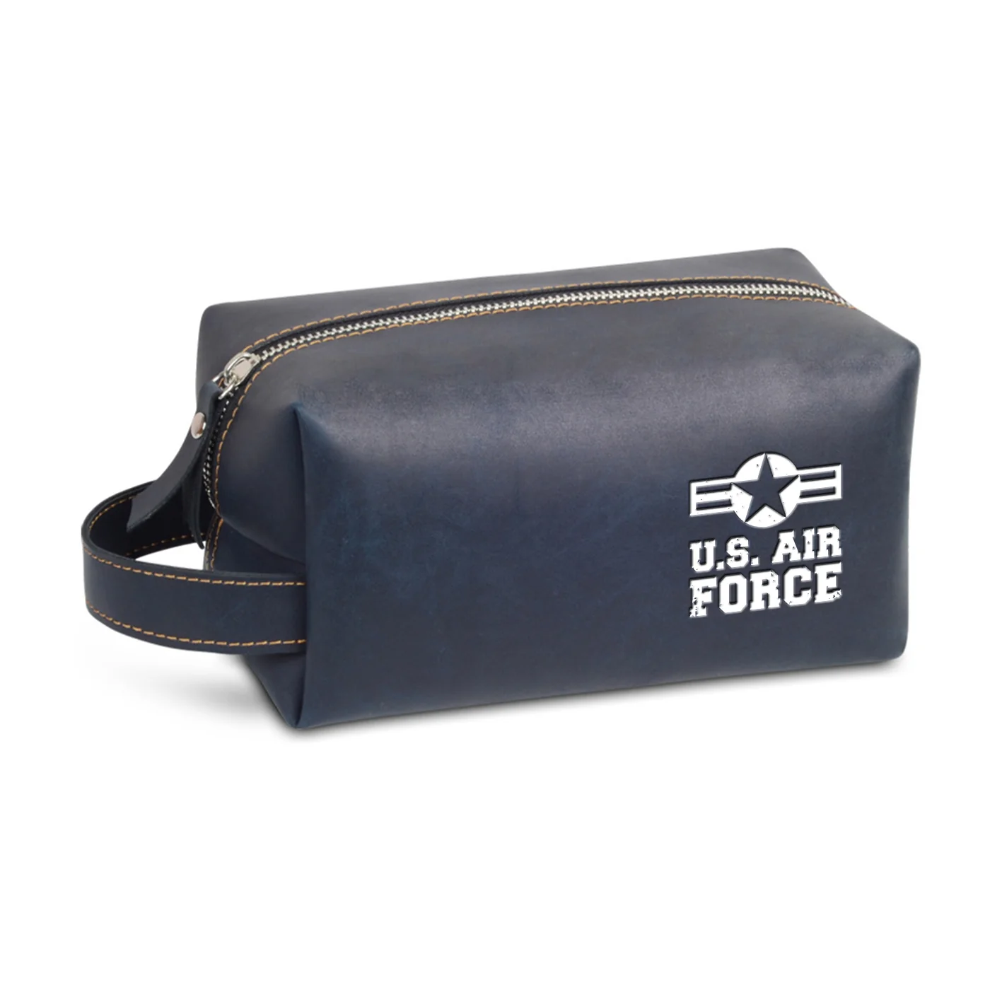 US Air Force Designed Leather Clutch Toiletry Bag - Image 4