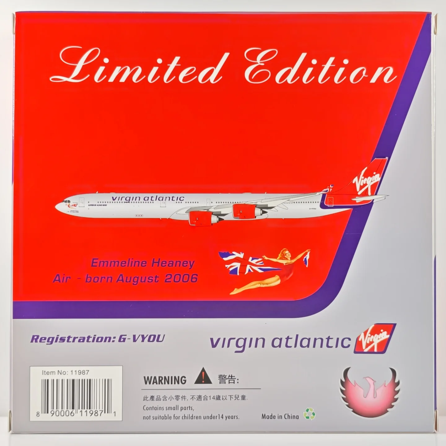 Virgin Atlantic Airbus A340-600 G-VYOU Airplane Model 1/400 Scale - Image 3