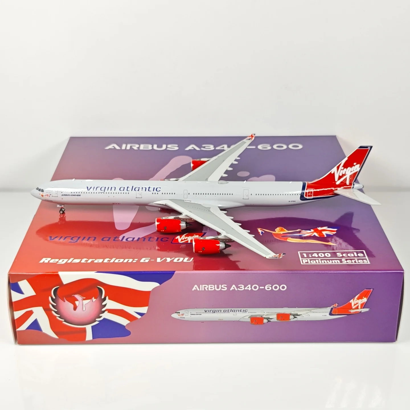 Virgin Atlantic Airbus A340-600 G-VYOU Airplane Model 1/400 Scale - Image 4