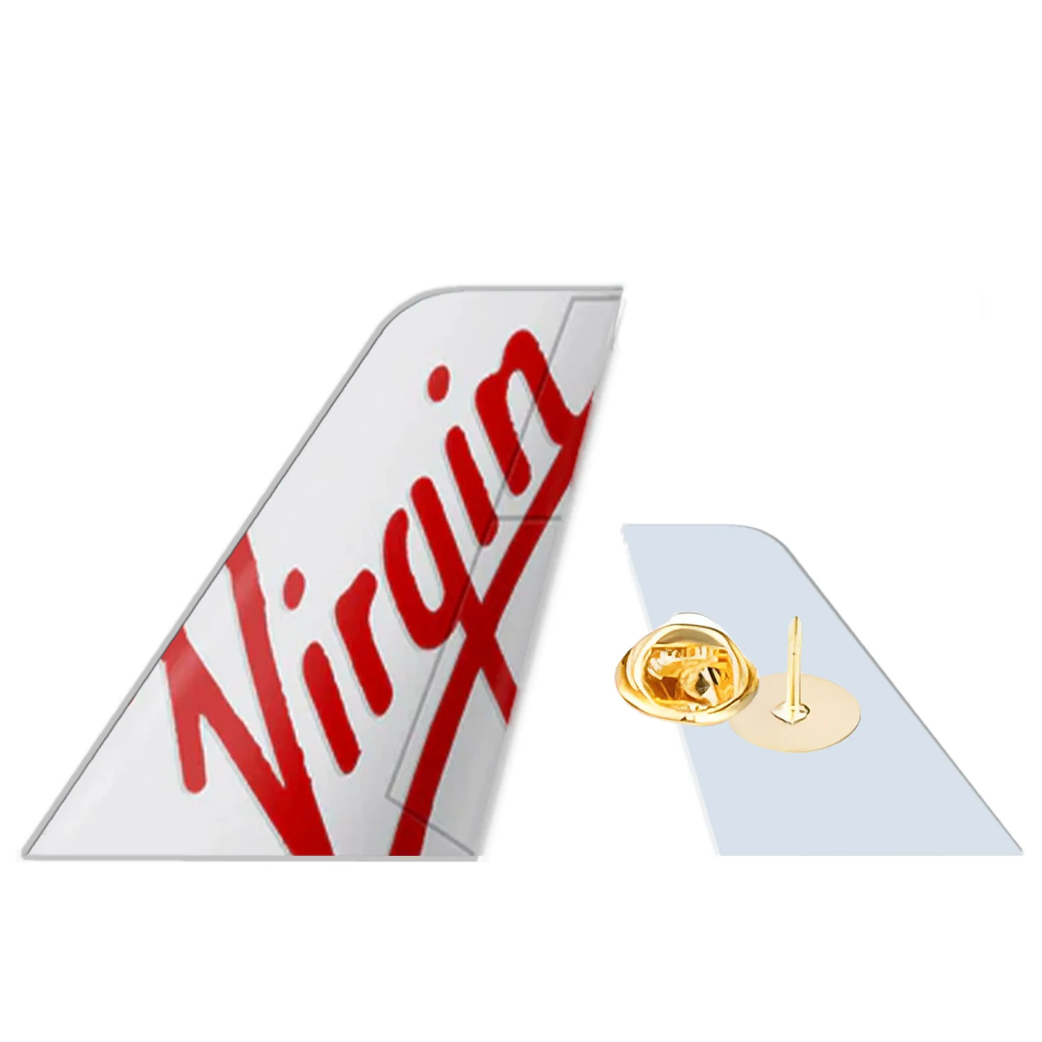 Virgin Australia Designed Tail Shape Badges & Pins