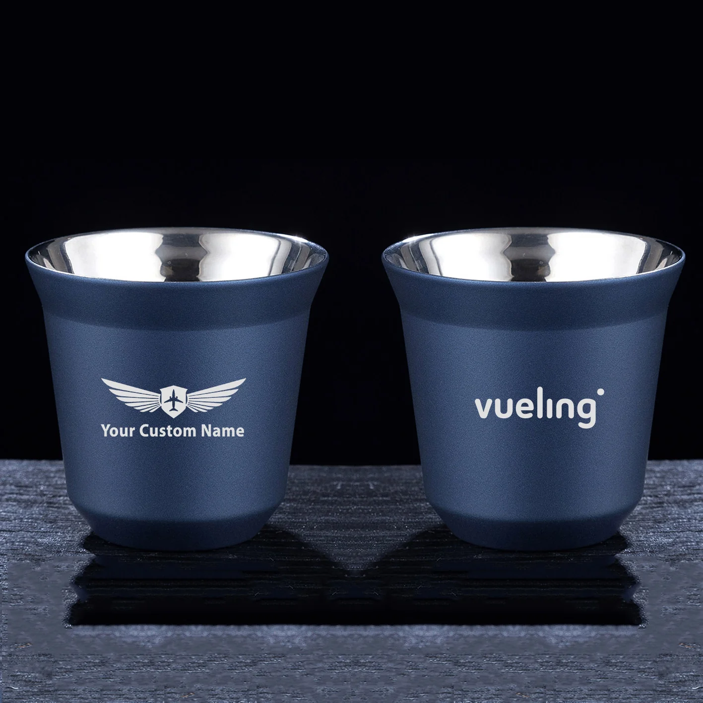 Vueling Airlines Designed Double Wall Stainless Steel Coffee Mugs - Image 3