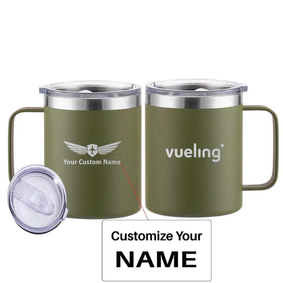 Vueling Airlines Designed Stainless Steel Laser Engraved Mugs - Image 7