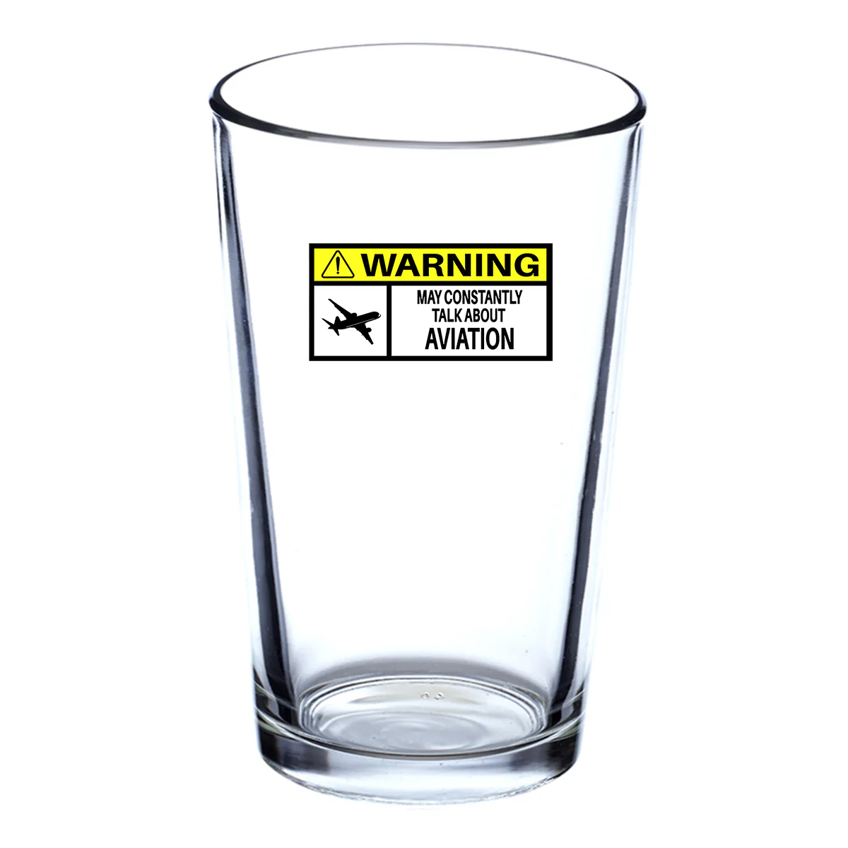 Warning May Constantly Talk About Aviation Designed Beer & Water Glasses - Image 2