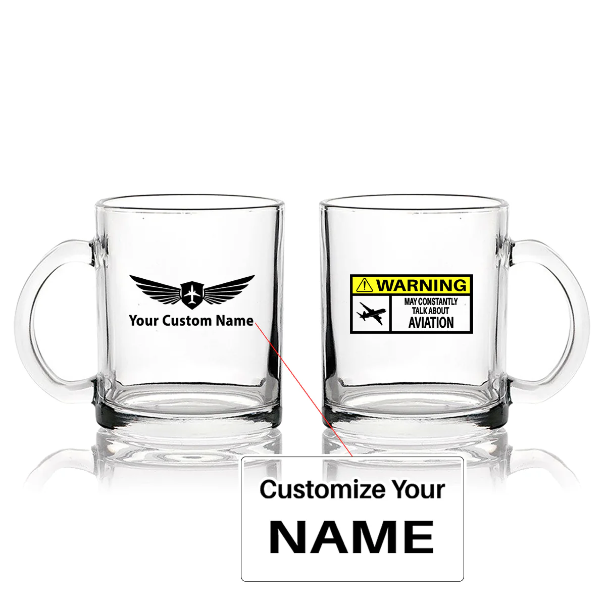 Warning May Constantly Talk About Aviation Designed Coffee & Tea Glasses
