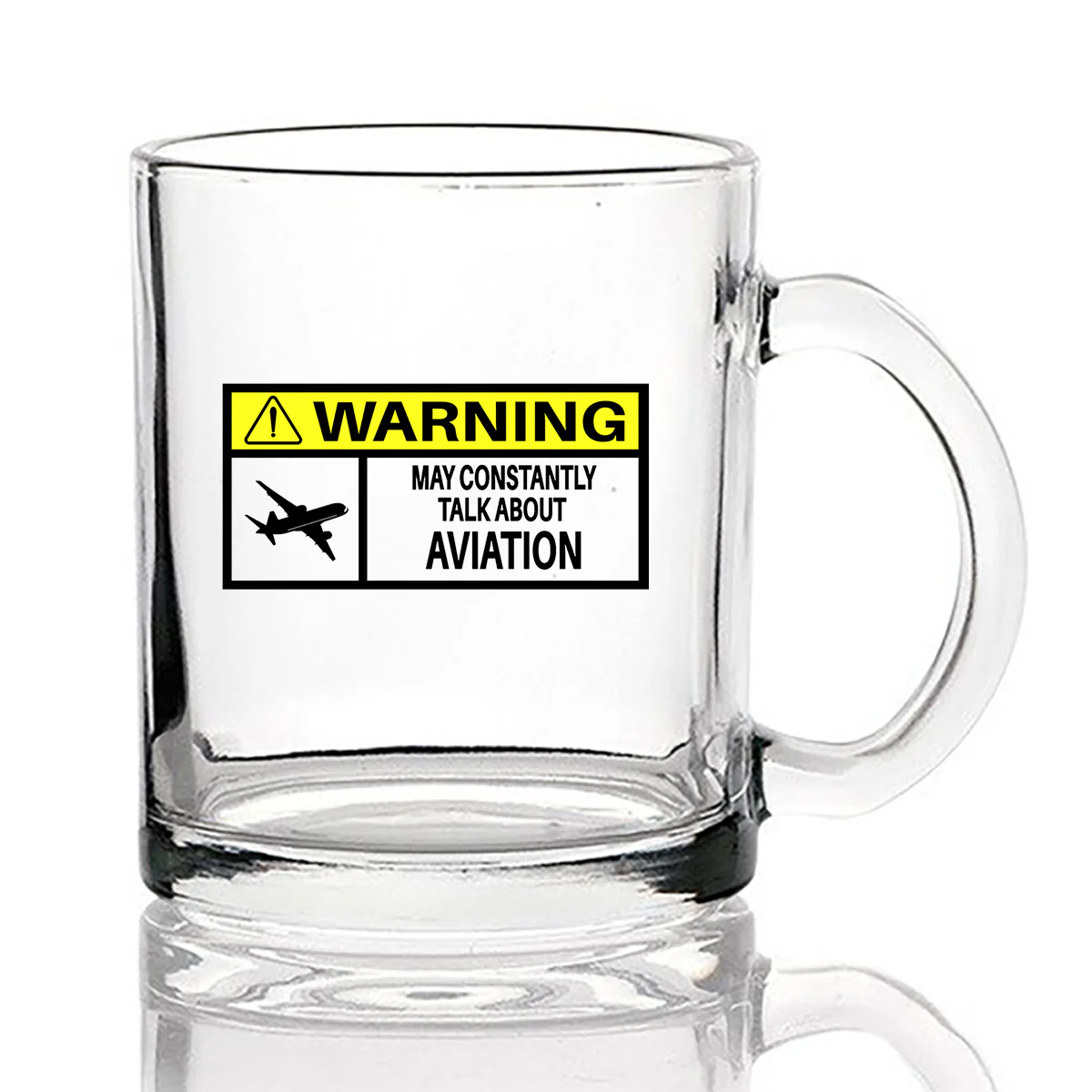 Warning May Constantly Talk About Aviation Designed Coffee & Tea Glasses - Image 2