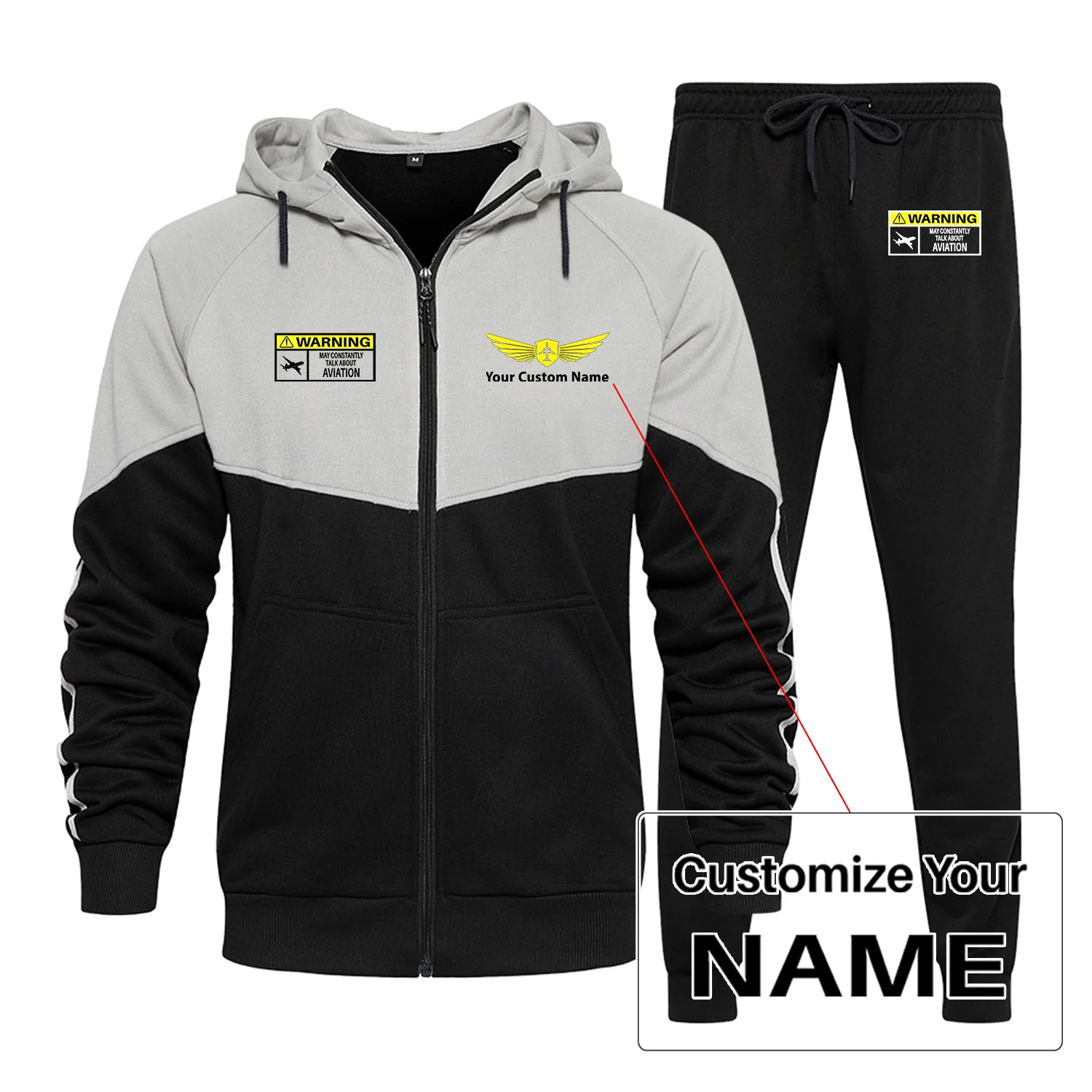 Warning May Constantly Talk About Aviation Designed Colourful Z. Hoodies & Sweatpants - Image 2