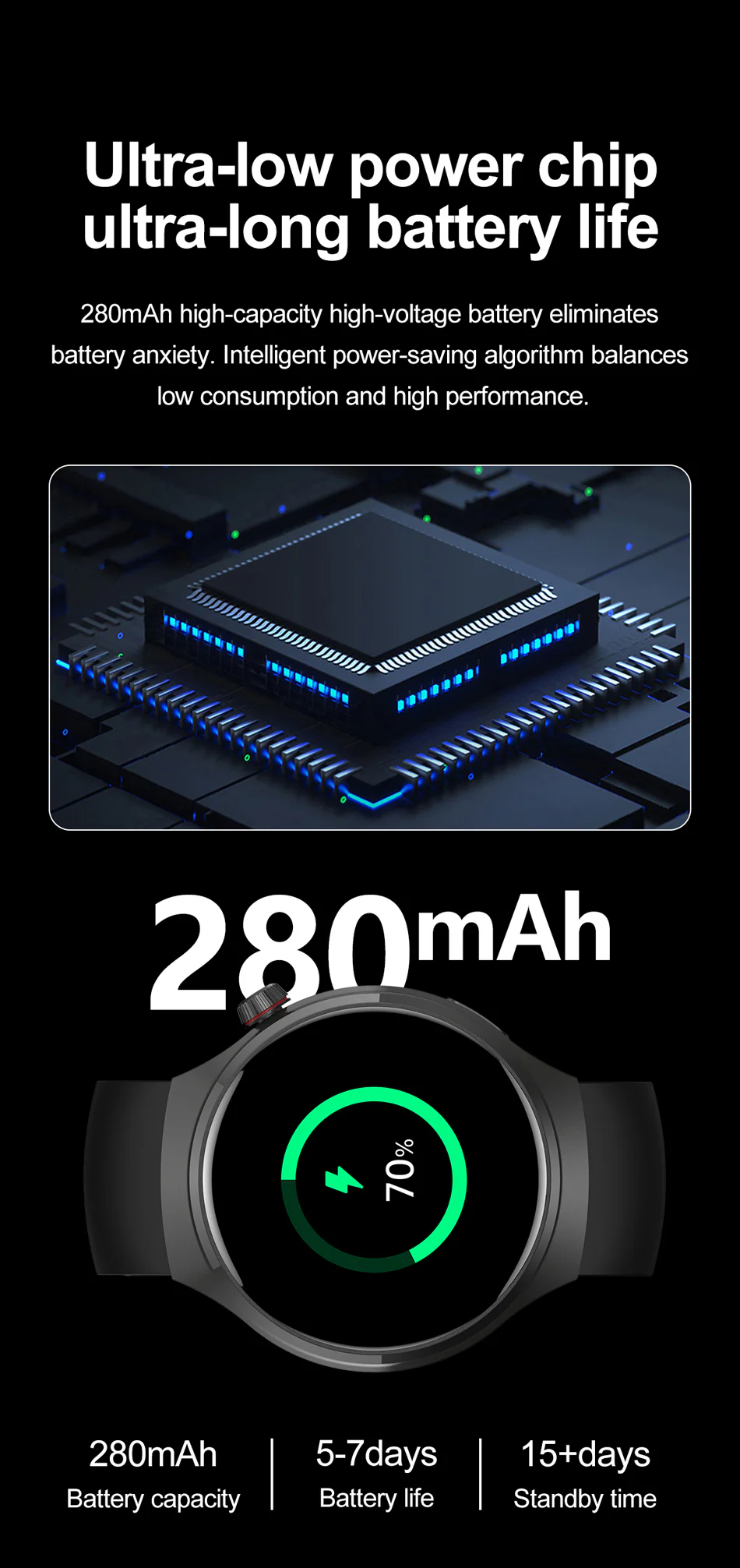 WATCH GT4 Smart Watch: Unisex Design with 360*360 HD Screen, 150+ Sports Modes & Bluetooth Calling - Image 15