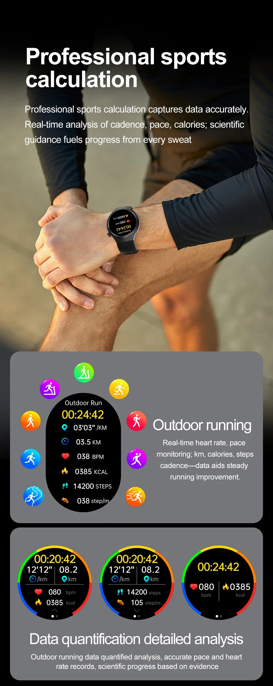 WATCH GT4 Smart Watch: Unisex Design with 360*360 HD Screen, 150+ Sports Modes & Bluetooth Calling - Image 24