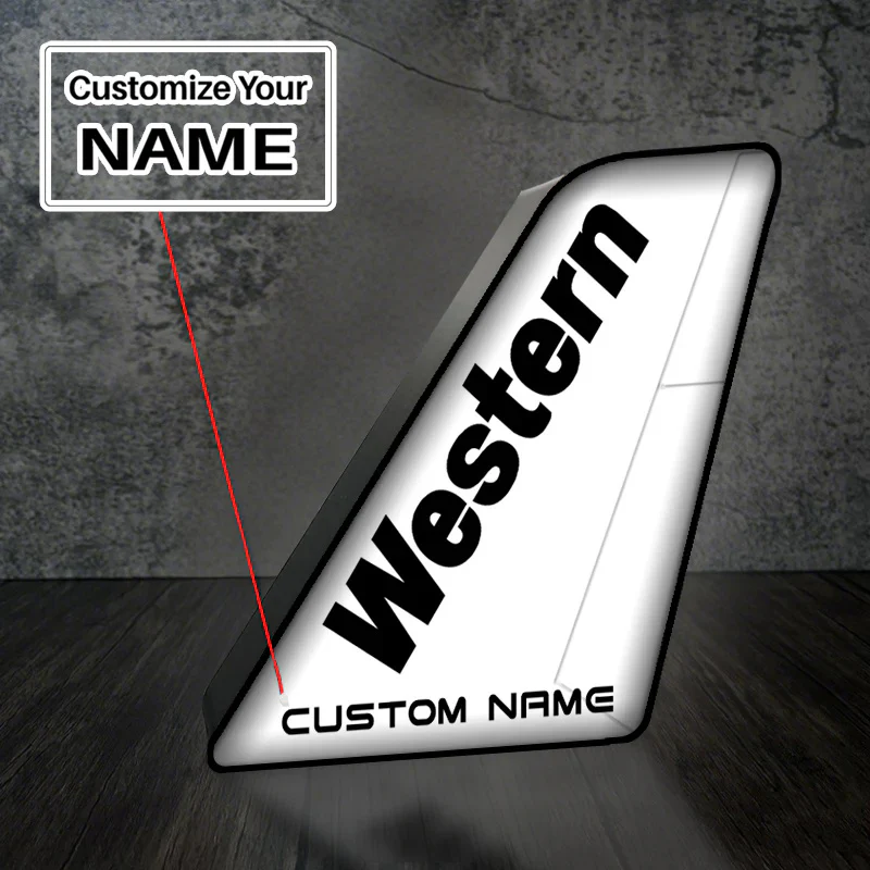 Western Airlines Designed Led Aircraft Tail & 3D Lamp - Image 2