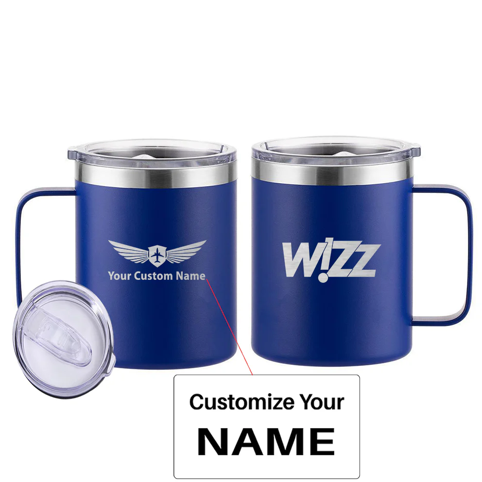 Wizz Airlines Designed Stainless Steel Laser Engraved Mugs - Image 5