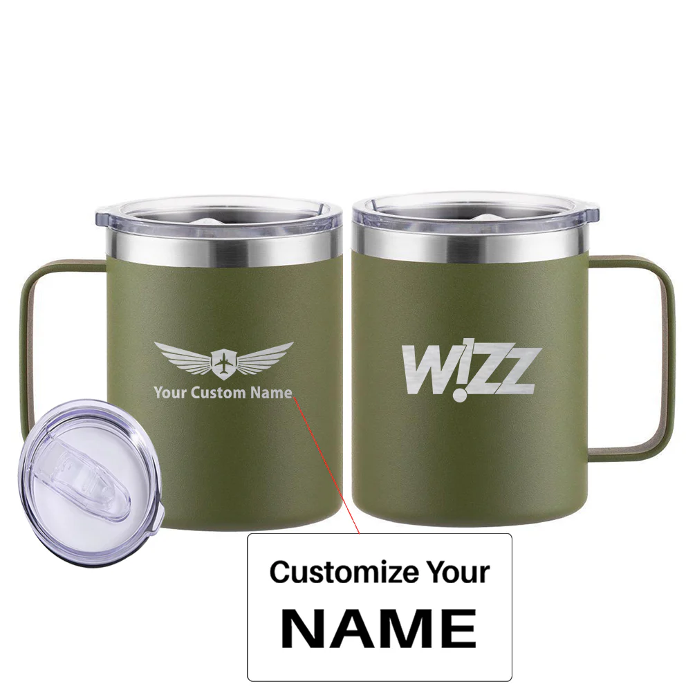 Wizz Airlines Designed Stainless Steel Laser Engraved Mugs - Image 7