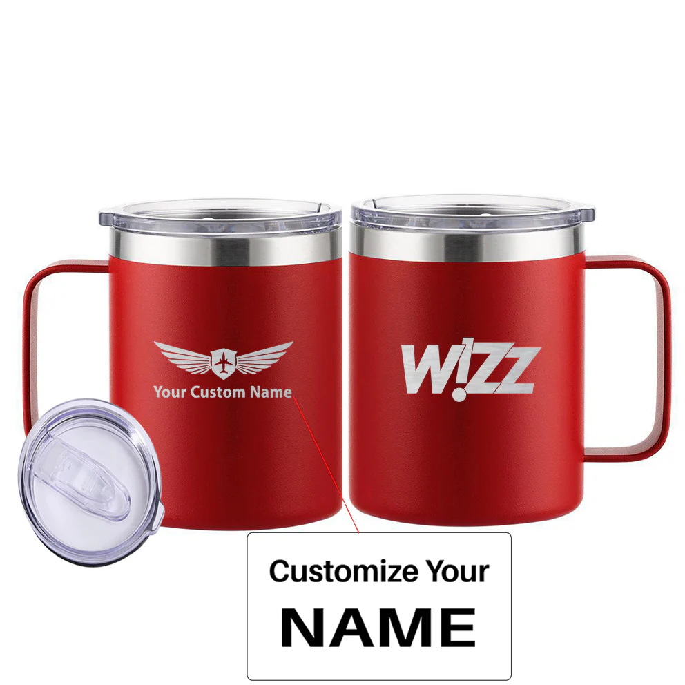 Wizz Airlines Designed Stainless Steel Laser Engraved Mugs - Image 9