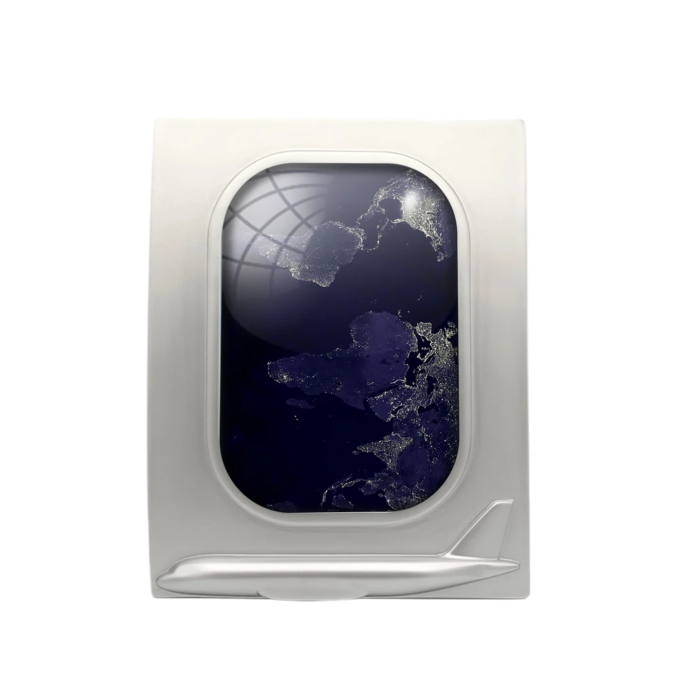 World Map From Space Designed Airplane Window Photo Frame - Image 2