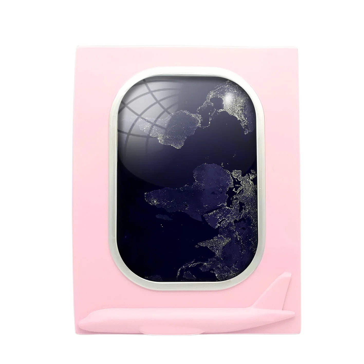 World Map From Space Designed Airplane Window Photo Frame - Image 3
