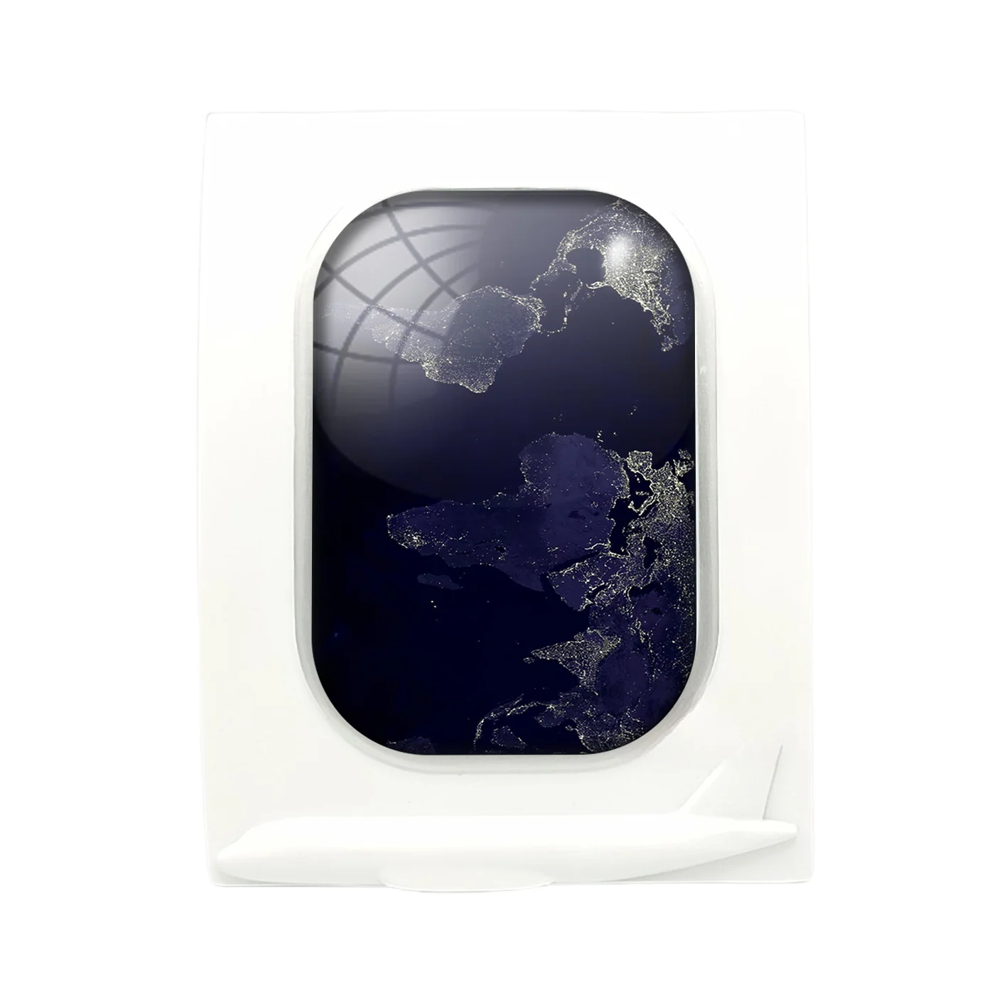 World Map From Space Designed Airplane Window Photo Frame - Image 4
